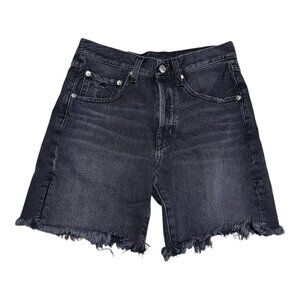 Edwin Cai Short 100% Cotton Black 6”‎ Inseam Cut Off Shorts Women’s 27”